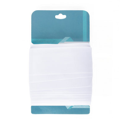 Neel Blue Grosgrain Ribbon, White - 38mm x 10 Metres