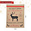 Neel Blue Hessian Christmas Santa Reindeer Sack - 70cm x 50cm