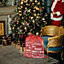 Neel Blue Hessian Red Merry Christmas Sack - 72cm x 50cm