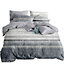 Neel Blue King Size Printed Duvet Cover & 2 Matching Pillow Cases - Grey & Blue