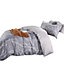 Neel Blue King Size Printed Duvet Cover & 2 Matching Pillow Cases - Grey & White