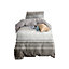 Neel Blue King Size Printed Duvet Cover & 2 Matching Pillow Cases - Grey