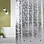 Neel Blue Pebbles Printed Shower Curtains  Mould & Mildew Resistant Bath Curtain With 12 Curtain Hook And 3 Magnets