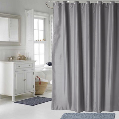 Neel Blue Polyester Shower Curtain Bathroom Curtain With 12 Curtain Hook  Bath Curtain 180 x 180cm