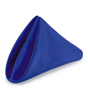 Neel Blue Polyester Table Napkin - Royal Blue - 50cm x 50cm
