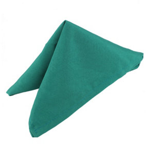 Neel Blue Polyester Table Napkins - Forest Green - 50cm x 50cm - Pack of 12