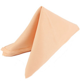 Neel Blue Polyester Table Napkins - Peach - 50cm x 50cm - Pack of 12