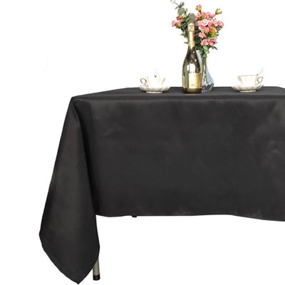 Neel Blue Rectangular Tablecloth 178cm x 320cm - Black