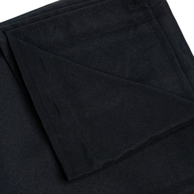 Neel Blue Round Tablecloth 178cm - Black