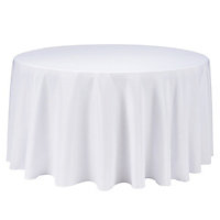 Neel Blue Round Tablecloth 304cm - White (pack of 5)