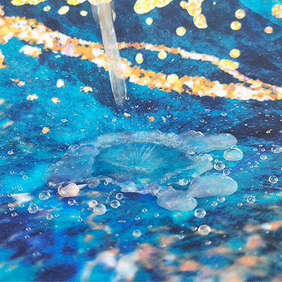 Blue fabric shower curtain discount
