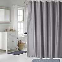 Neel Blue Shower Curtain Polyester Fabric Curtain With 12 Curtain Hook 180cm x 200cm