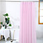 Neel Blue Shower Curtain With Hooks, Waterproof Vinyl Fabric, 180cm x 180cm Pink