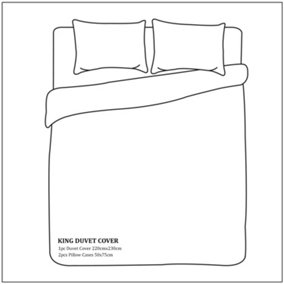 Neel Blue Single Duvet Cover & Matching Pillow Case - Black