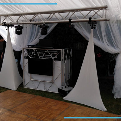 Neel Blue Speaker DJ Stand Cover Triple Sided Stretch Cover for Wedding ...