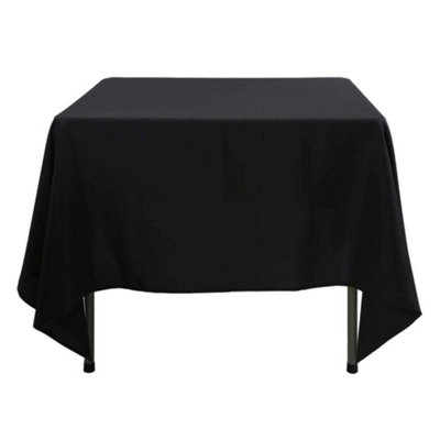 Neel Blue Square Tablecloth 137cm - Black