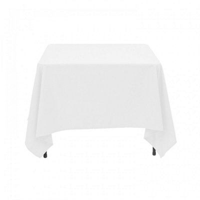 Neel Blue Square Tablecloth 137cm - White (pack of 10)