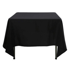 Neel Blue Square Tablecloth 178cm - Black