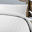 Neel Blue Super King Size Printed Duvet Cover & 2 Matching Pillow Cases - White