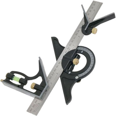 Neilsen 12" Adjustable Combination Tri Square Sliding Angle Finder Ruler Level