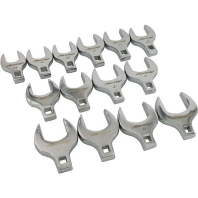 Neilsen 14pc Jumbo Crows Foot Feet Wrench Spanner Set 1/2" Metric 27mm - 50mm