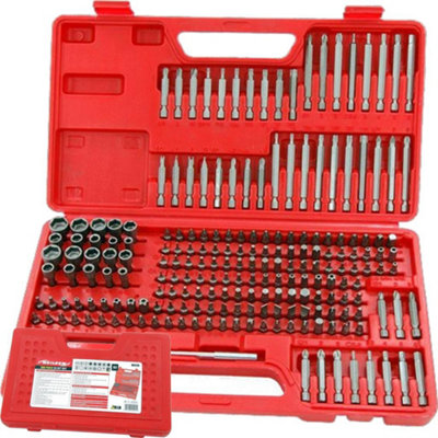 Neilsen 208pc S2 Pozi Philips Slotted Flat Driver tamperproof Hex Bit Socket Set