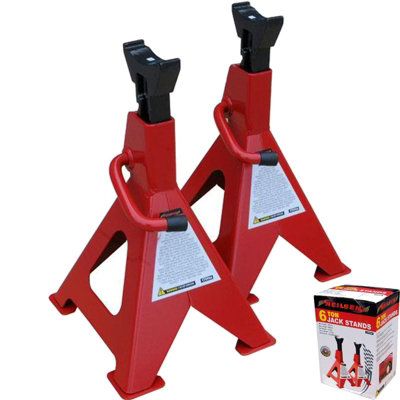 Neilsen 6 Ton Jack Axle Stands Lifting Stand Car Caravan Floor Jacks Vehicle 2pc