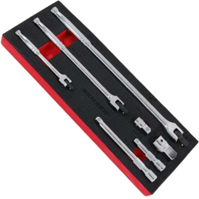 Neilsen 7pc Flexi Head Knuckle Power Breaker Extension Bar Adaptor Wrench Set - 3
