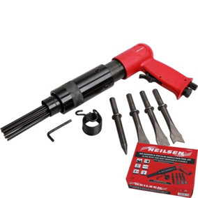 Neilsen Air Hammer Chisel Descaler Needle Gun With 4 Chisels Tool For Compressor