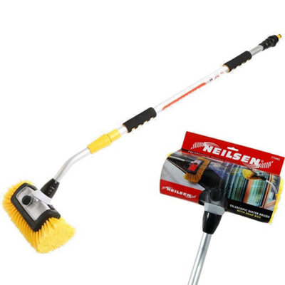 3M HILKA Aluminium Telescopic Water Fed Car Wash Brush - Extendable For Cleaning Cars & Windows
