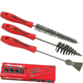Neilsen Diesel Injector Bore Sleeve Cleaning Kit Set Cleaning Brush Brushes 3pc