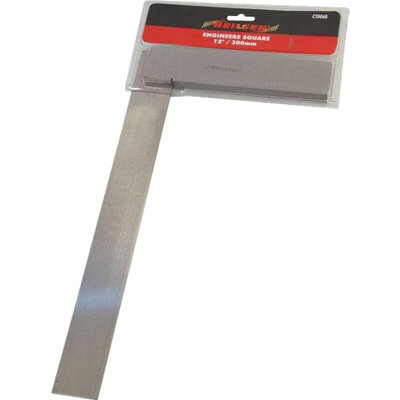Neilsen Engineers Right Angle Polished Try Steel Machinist Square 12" 300mm