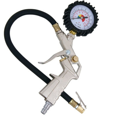 Bottom Connection Tire Tyre Professional Garage Air Tyre Pump Inflator Pressure Gauge