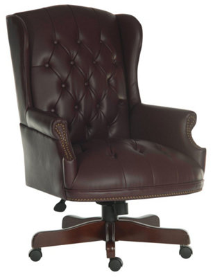 Neirman Luxury  Swivel Burgundy Office Chair