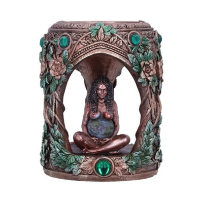 Nemesis Now - Bronze Mother Earth Tea Light Holder 7cm