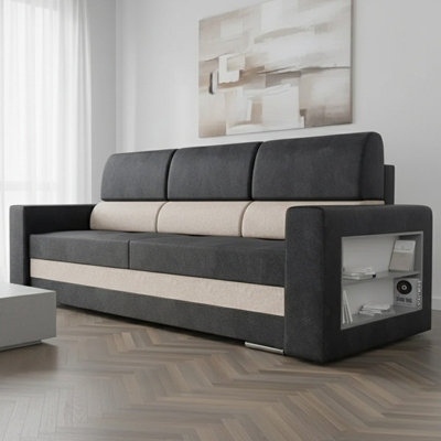 NEMO Sofa with Sleeping Function Storage Container and Shelf Graphite ...