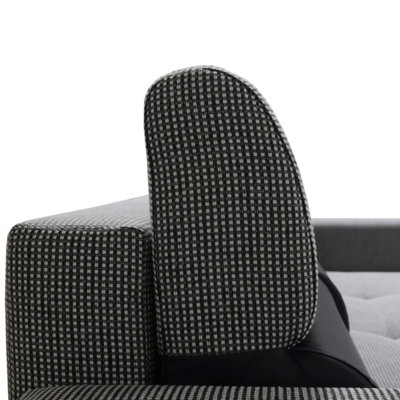 NEMO Sofa with Sleeping Function Storage Container and Shelf Light Grey ...