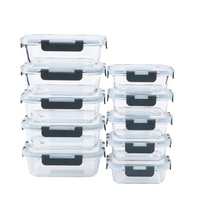 Neo 10 Glass Containers & 10 Lids Food Storage Set - 10 Piece