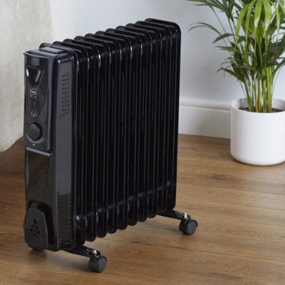 Neo 11 Fin Black Electric Oil Filled Radiator | DIY at Bu0026Q
