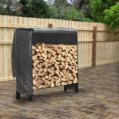 Outdoor wood holder with cover sale