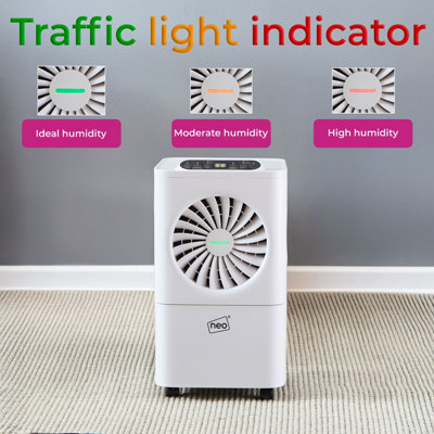 Neo 12L / Day Dehumidifier, Humidity Indicator, Laundry Mode 24H Timer ...