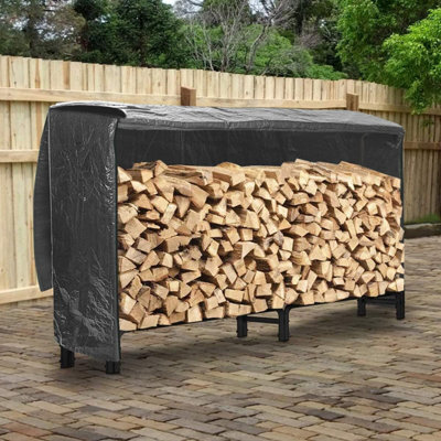 Neo 240cm Outdoor Metal Log Holder Storage Rack with Cover Price Comparisons | Compare The Build