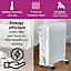 Neo 2500W 11 Fin Electric Oil Filled Radiator With Timer - White