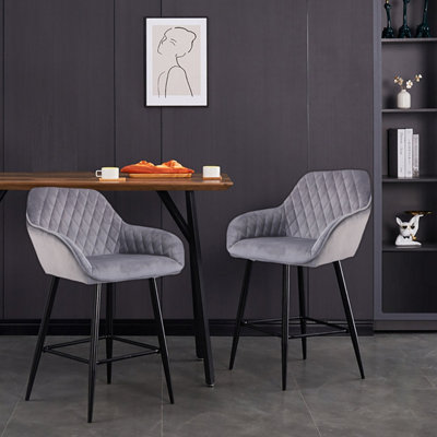 Crushed velvet deals bar stools