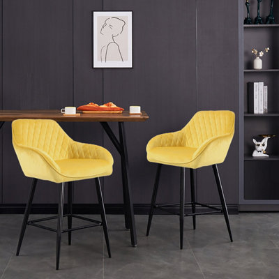 Crushed velvet breakfast online bar stools