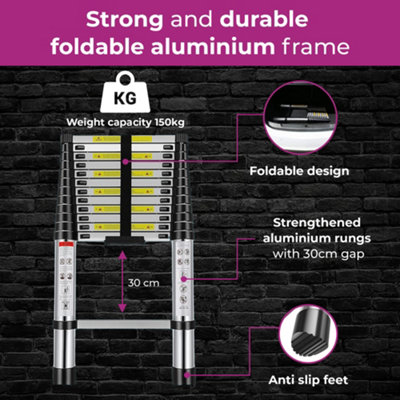 Neo 3.2M Extendable Aluminium Foldable Telescopic Ladder