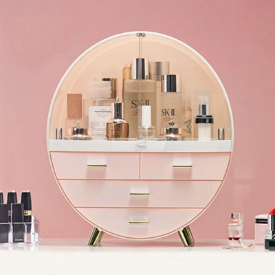 Neo 3 Drawer Round Desktop Cosmetic Makeup Display Storage Box Organiser Price Comparisons | Compare The Build