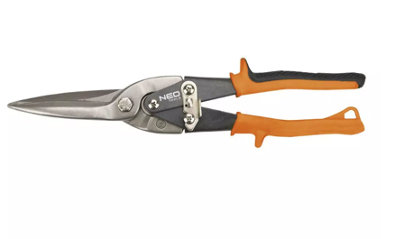 NEO 31-061, heavy duty serrated edge tin snips straight cut 290 mm, long cut