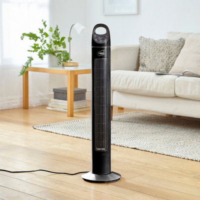 Neo 33 inch Aroma Free Standing 3 Speed Fan - Black