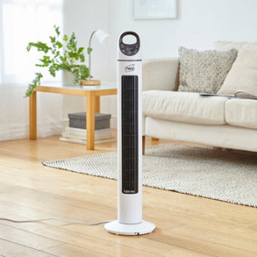 Neo 33 inch Aroma Free Standing 3 Speed Fan - White